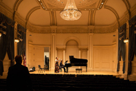 Rehearsing at Weill Hall, Carnegie Hall